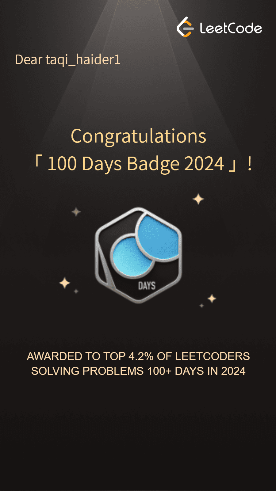 100 Days Badge 2024